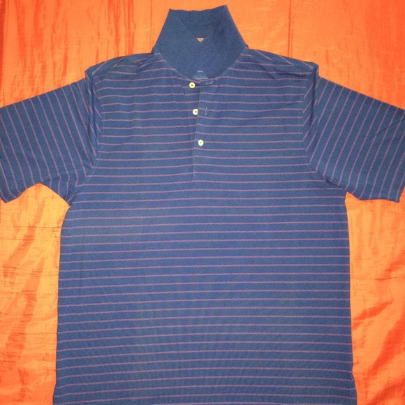 Martin Golf Polo Blue Striped Used Men's Medium - Picture 1 of 4